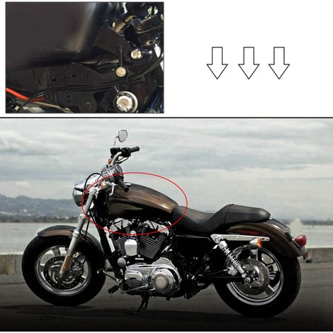 Kit Rehausseur Réservoir Moto Pour Sportster XL 883 1200 48 72 1995 Et Plus (1/5)