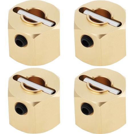 Adaptateur Moyeu Hex Drive Roue 12Mm Laiton Compatible avec SCX10 90046 RR10 86100 GEN 8 1/10 RC Crawler 10Mm (1/5)