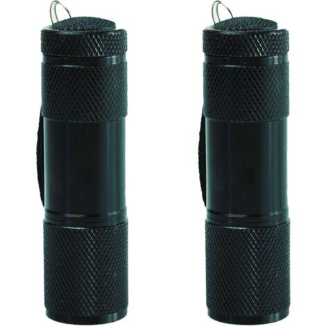 Mini lampe torche à revêtement en caoutchouc avec bandoulière, portable, idéale pour le camping et la randonnée, noire.2Article