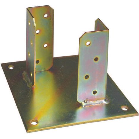 Supporto a pavimento con piastra per trave - Specifiche: base mm 230x230 p/trave da mm 160x160x185h