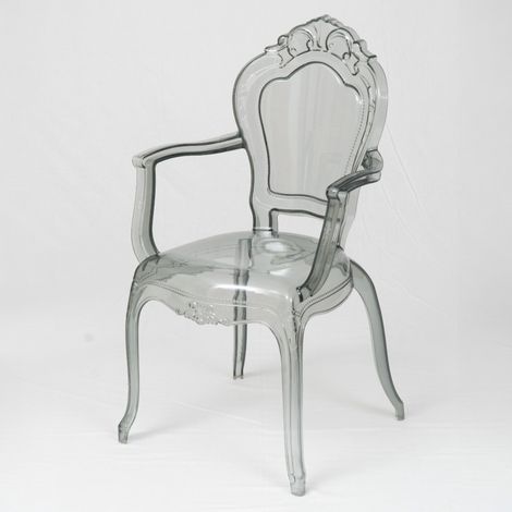 Stühle aus Polycarbonat Küchen- und Wohnzimmerstühle Kunststoffsessel für den Außenbereich Esszimmer- und Schlafzimmersessel