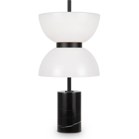 Maytoni Kyoto Lampada da tavolo moderna a LED integrata nera 3000K 350lm paralume bianco (1/5)
