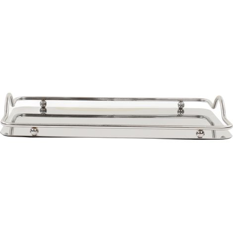 Grand Plateau Rectangulaire en Acier Inoxydable pour Salon et Usage Commercial (1/5)