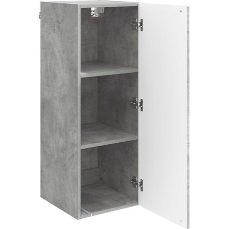 Armadietto a muro Mobiletto a muro Grigio Cemento 33 x 34,5 x 90 cm DAS260491 (1/5)