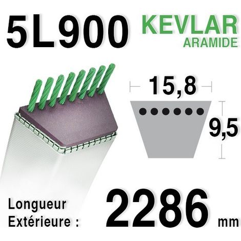 Courroie 5L900 - 5L90 MTD 7540467 AYP - HUSQVARNA 174368 - 532174368 (1/2)