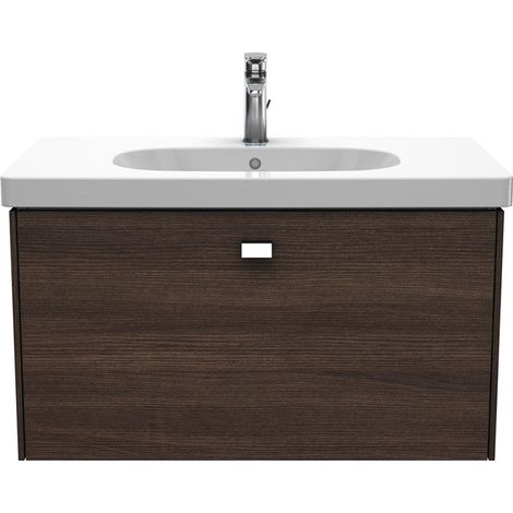 Duravit Brioso Vanity pensile a parete 82,0 x 46,9 cm, 1 cassetto, per lavabo D-Codice 034285, Colore (anteriore/corpo): Castagno scuro arredamento, maniglia cromata - BR404601053