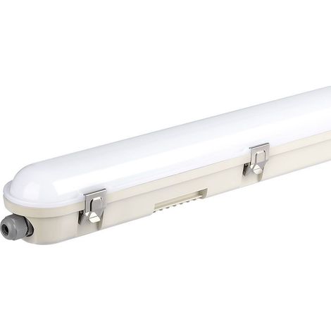 Plafonnier LED pièce humide 120 cm lampe pièce humide Lampe de garage LED Tube LED, lumière du jour blanc froid, 1x LED 36 watts 4320 lumen, connexion en série