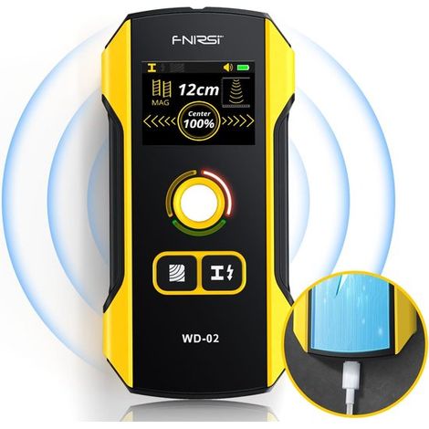 Verbesserter WD-02 Wandscanner, TFT-Bildschirm, HPC-Chip, mit Positionierungsloch für Holz, Kabel und Rohre