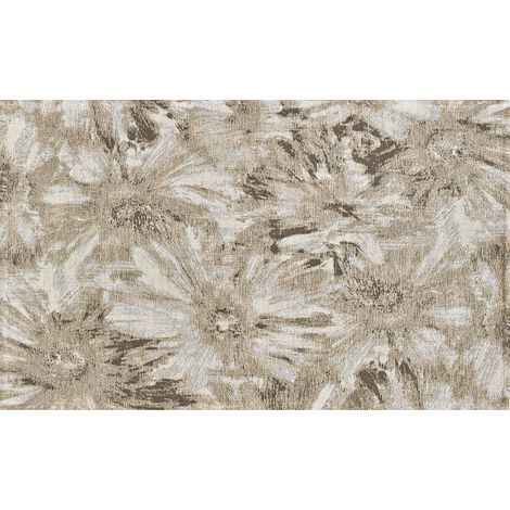 Tappeto Salotto Velour Antiscivolo Dis Fior Di Loto Colore Tortora Suardi, misura115x175coloreTortora (1/4)