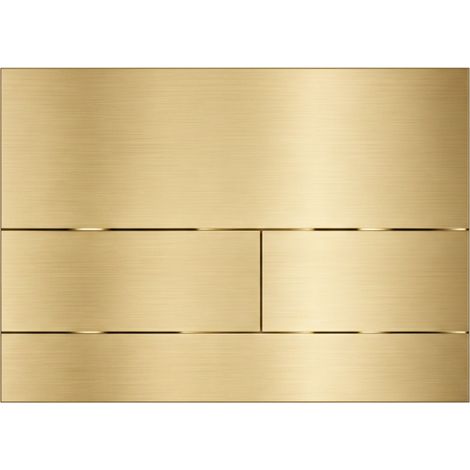 BALNEO - plaque de commande FLO en acier inoxydable dorée - plaque de déclenchement double touche (1/5)