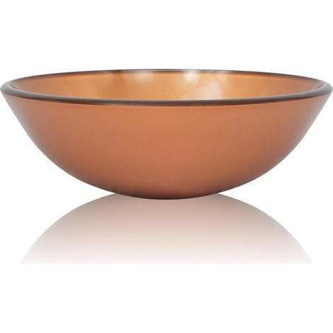 Lavabo Verre trempé 42 cm Marron (1/4)