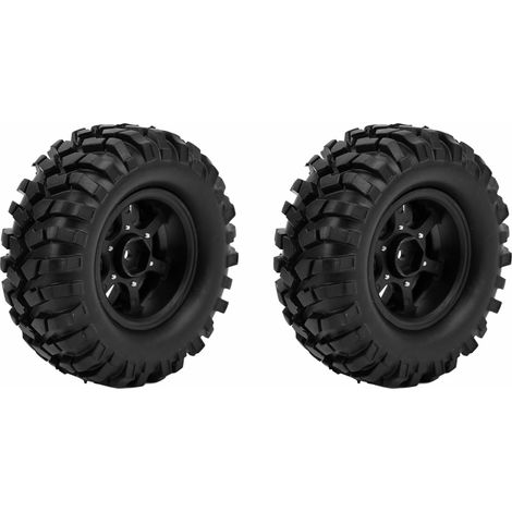 Pneus En Caoutchouc - 96 mm - Jantes En Alliage - Pour Voiture Télécommandée Tout-Terrain - Lot De 2 (1/5)