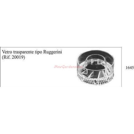Transparentes Glas für RUGGERINI Schreittraktor 1645