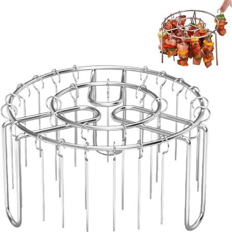 Grille pour friteuses à air chaud, grille verticale, acier inoxydable de haute qualité, revêtement antiadhésif, conception efficace pour griller les aliments (1/5)