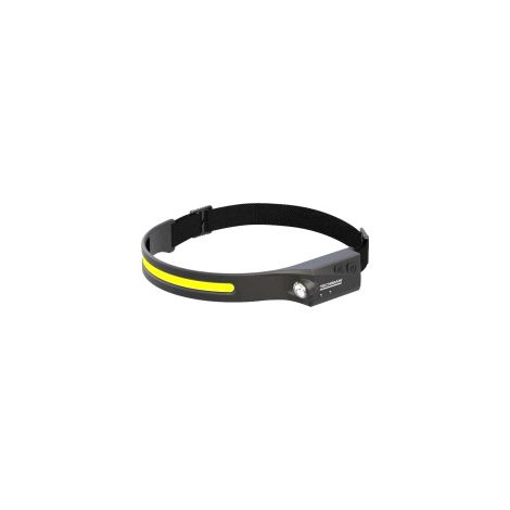 Fascia frontale con sensore. Lampada frontale a LED COB + XPE - 280 lumen. Batteria agli ioni di litio da 1200 mAh. TECHMAN (1/2)