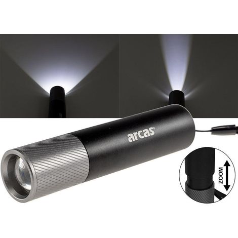 Lampada portatile arcas 3W nera 300 lumen (1/2)