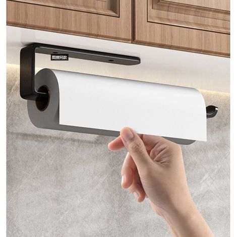 Porte-rouleau sans perçage, porte-serviettes et porte-films, suspension pour placard (1/4)