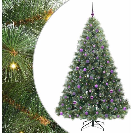 Artificial Christmas Tree with 300 LEDs Green 210 cm PE and PVC vidaXL