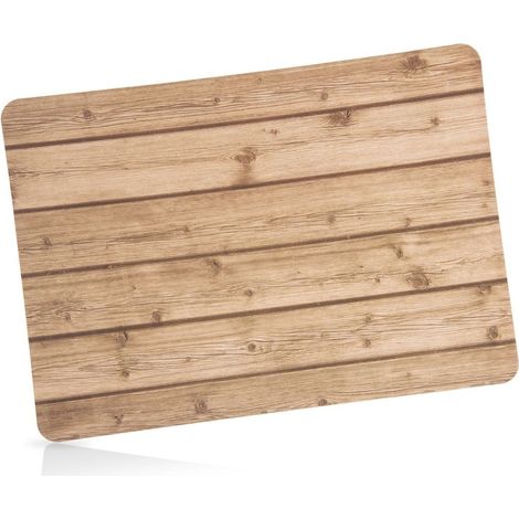 Alfombra de cocina rectangular en imitación madera, plástico de alta calidad. (1/5)