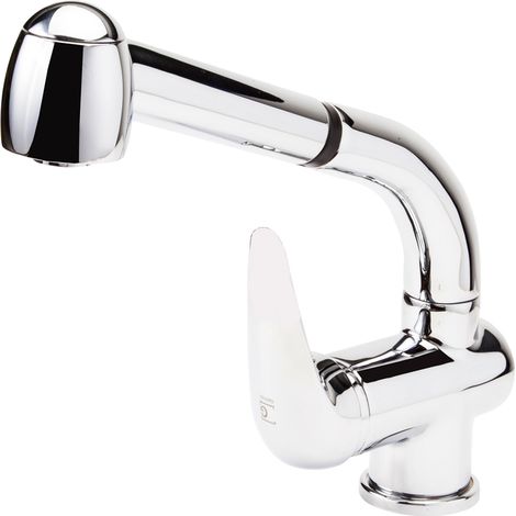 galindo alfa 8149600 grifo de cocina caño alto con ducha extensible cromo (1/2)