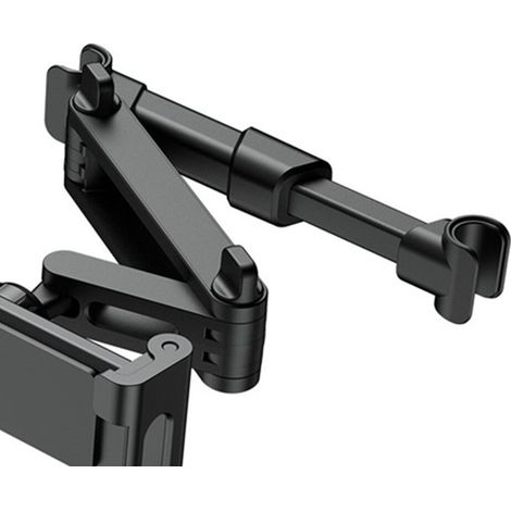 Support de téléphone et tablette pour voiture, extensible, rotatif et universel, à fixer sur l'appui-tête et la grille d'aération. Type pliable. (1/4)