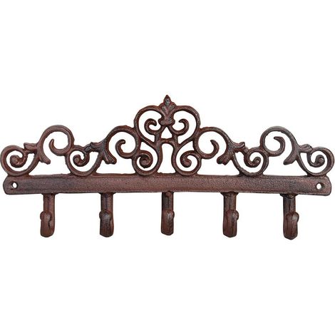 Attaccapanni ac deco 5 ganci ferro marrone