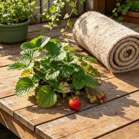 Tapis de protection contre les mauvaises herbes en laine de mouton (1/5)