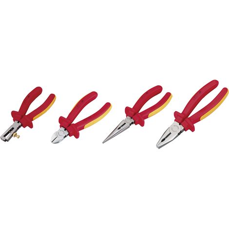 Jeu de pinces RS PRO, L. (hors tout) 250 mm, 4 pièces ( Prix pour 1 )