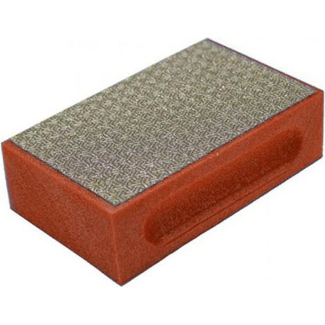 TAMPONE DIAMANTATO ROSSO 55x90MM GRANA 200 PER RIFINIRE I BORDI DI PIASTRELLE E LASTRE DOPO IL TAGLIO - RAIMONDI (1/2)