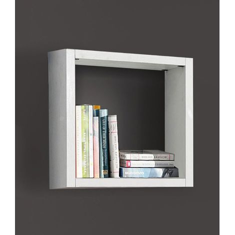 Cubo da parete bianco frassinato