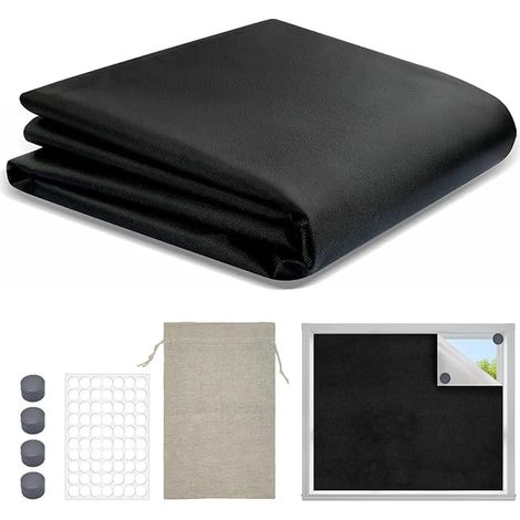 Store Occultant sans Percage, 200×150cm Stores Intérieurs Magnétiques Portable, Tissu Occultant Isolation Thermique pour Ombrager Les Fenêtres Intérieures et Les Puits de Lumière (1/5)