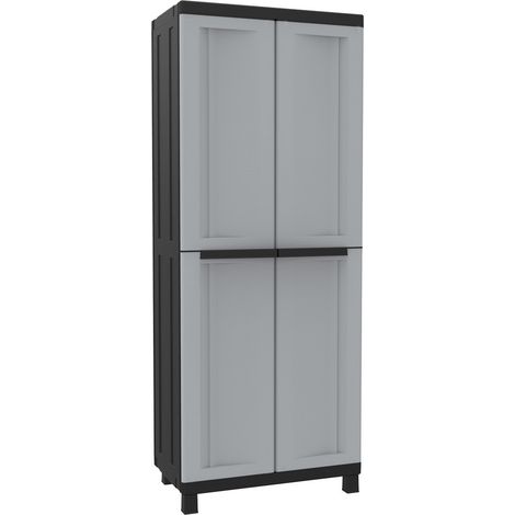 Armario resina escobero 2 puertas negro gris twist black 68 (1/3)
