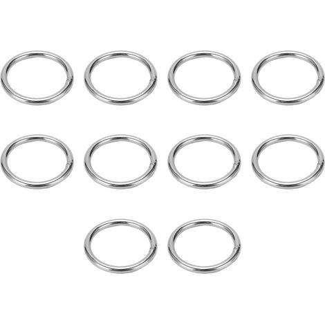 10 anneaux ronds soudés inox, multifonctions, camping, 4x40mm (1/5)