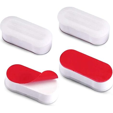 Lot de 4 pare-chocs de siège de toilette avec adhésif puissant - Kit de remplacement pour bidet (1/5)