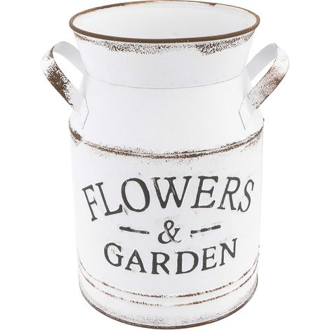 1pièce Vase Décoratif Métal pour Arrangement Floral Pot Retro avec Motif De Lettres pour Bureau Et Intérieur s (1/5)