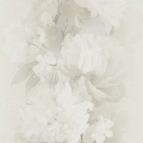 Vliestapete - AURORA - Helltaupe Hellgrau Creme Blumen Floral Erismann - 1051302 (1/5)