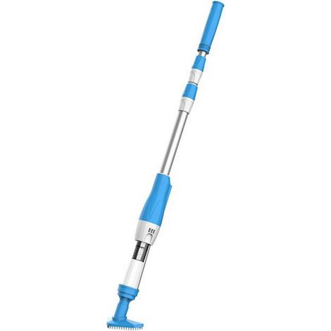 Aspirateur Piscine - Sans Fil Rechargeable - 3 Têtes d'Aspiration - Pour Petites Piscines Hors Sol Spa Jacuzzi - 90 Min Autonomie - Bleu