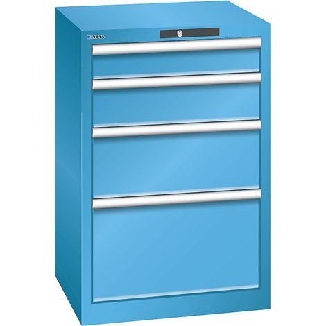 LISTA, Armoire à tiroirs avec 4 tiroirs, l x p x h 564 x 572 x