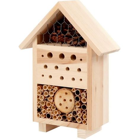 Hôtel à insectes - Bois à décorer - 18,4 x 26,1 cm - Abri pour insectes - Favorise la biodiversité
