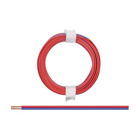 Donau Elektronik 114-02 Fil de câblage 2 x 0.08 mm² rouge-bleu 5 m (1/2)