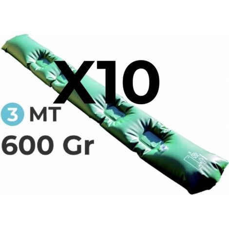 10 Tubolari Salsicciotti in PVC Rinforzato AntiVento AntiRibaltamento per Telo di Copertura Invernale per Piscina - MT. 3 da 600 Gr / Mq - 6 TermoSaldature - MADE IN ITALY (1/5)