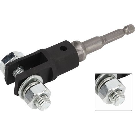 Adaptateur robuste de 1/2 pouce pour cric à ciseaux, compatible avec les perceuses et outils à percussion. (1/2)