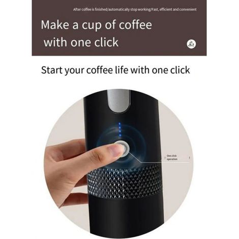 Machine à café portable 170 ml - Espresso - Compatible capsules et K-Cup - Batterie 1200 mAh (1/5)