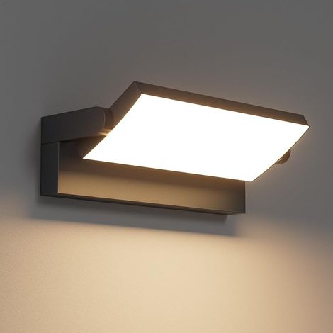 45W Applique Murale LED Extérieure Intérieur Rotatif, Éclairage Mural Imperméable IP65 Moderne, Lampe Murale Ajustable pour Jardin Entrée Terrasse, 3480LM, Blanc Chaud 3000K, Noir (1/5)