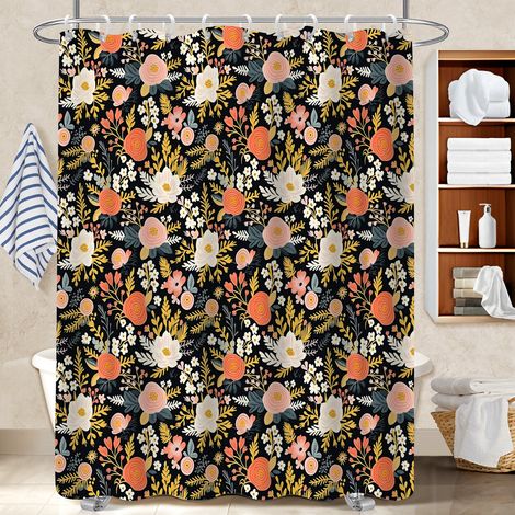 Rideau de bain imprimé polyester 180x180 tissu respirant bâche polyester douche pour adapté aux animaux domestiques (1/5)
