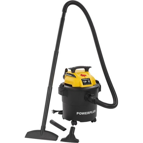 Powerplus Aspirateur Électrique Eau et Poussière POWX3210 - Aspirateur 1100W cuisine, sol, tapis - réservoir 20 l - avec 3 acc.