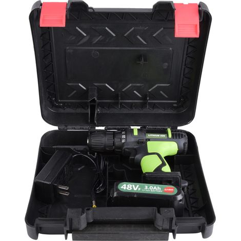 Perceuse-visseuse sans fil 21V 3.0Ah Li-Ion, visseuse électrique rechargeable avec 2 batteries (110240V), pistolet à percussion (1/5)
