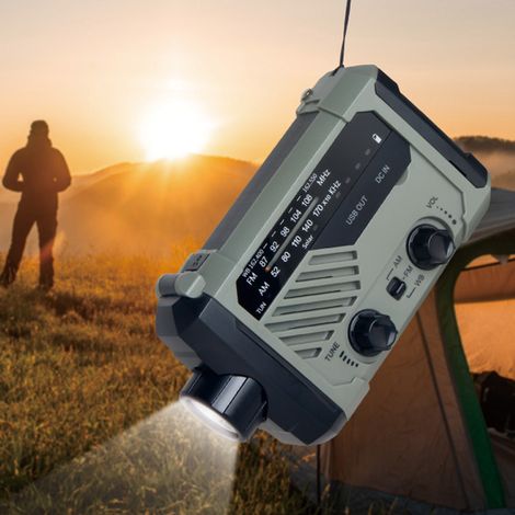 Radio d'urgence WXSP, 1 unité, batterie externe rechargeable, portable en pleine jungle, couleurs vives, alimentation solaire, FM et AM