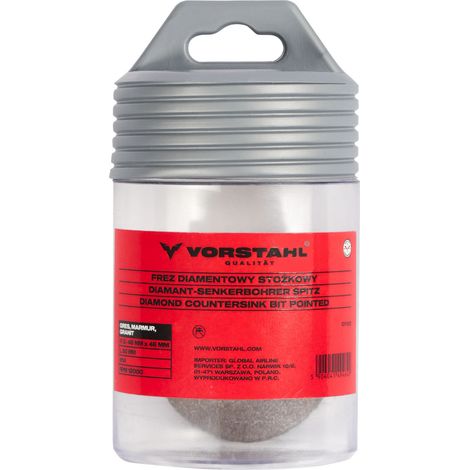 Fraise diamantée conique brasée sous vide 2-48 mm Vorstahl (1/5)