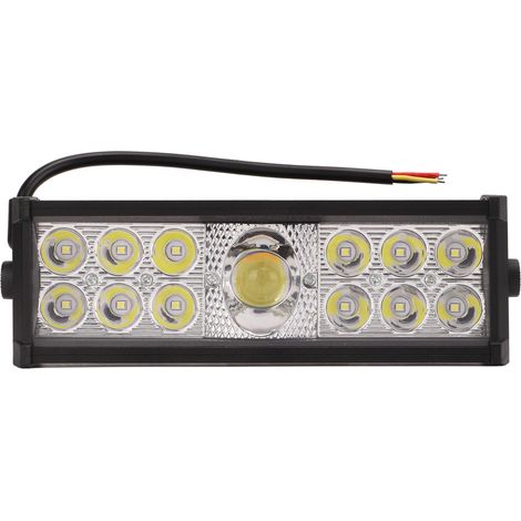 Projecteur de travail LED blanc ambré 10 pouces 120 W 12 000 lm, protection IP67, lampe de conduite tout-terrain avec support (1/5)